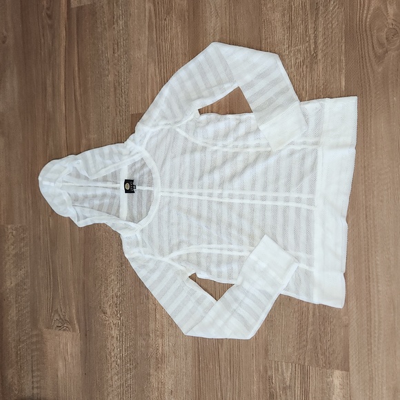 Jones New York Tops - Mesh Pullover Hoodie